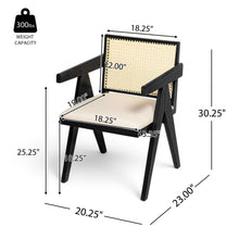 Load image into Gallery viewer, Chandigarh Farmhouse Style Cane Upholstered Dining Chairs (Set of 2)
