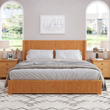Load image into Gallery viewer, Platform Bed Frame With Headboard, Floor Standing Design
