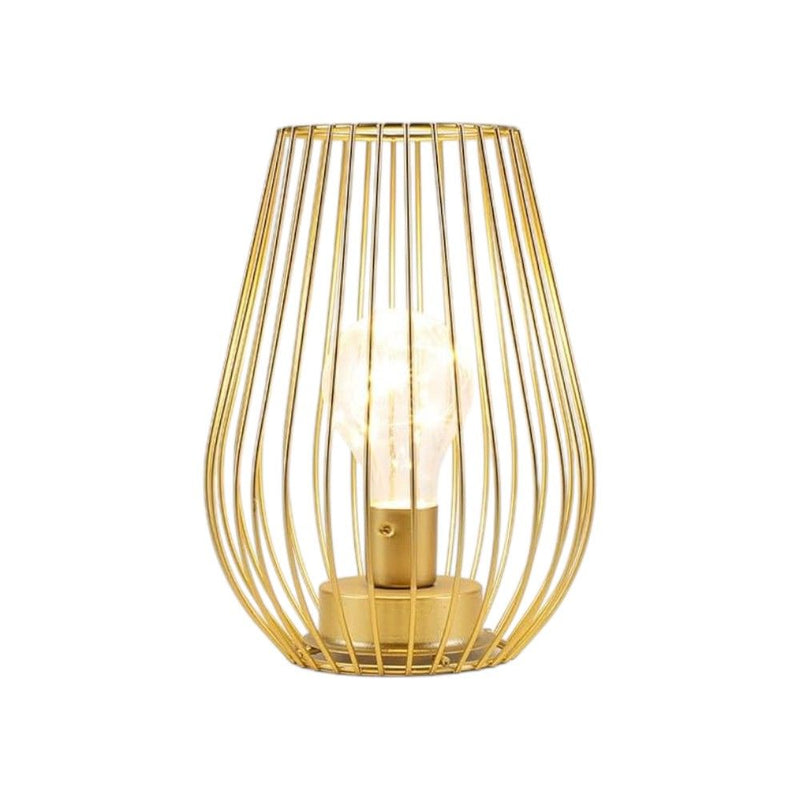 Geometric Novelty Lantern With Novelty Shade - Gold