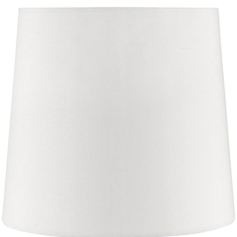 17" Metal Bedside Table Lamp With Shade - White