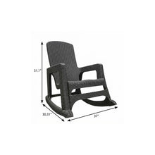 Load image into Gallery viewer, Heavy Duty Plastic Swivel Rocking Chair - Espresso
