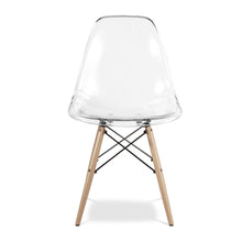 Load image into Gallery viewer, Heavy Duty Plastic Wood Dining Side Chair - Clear

