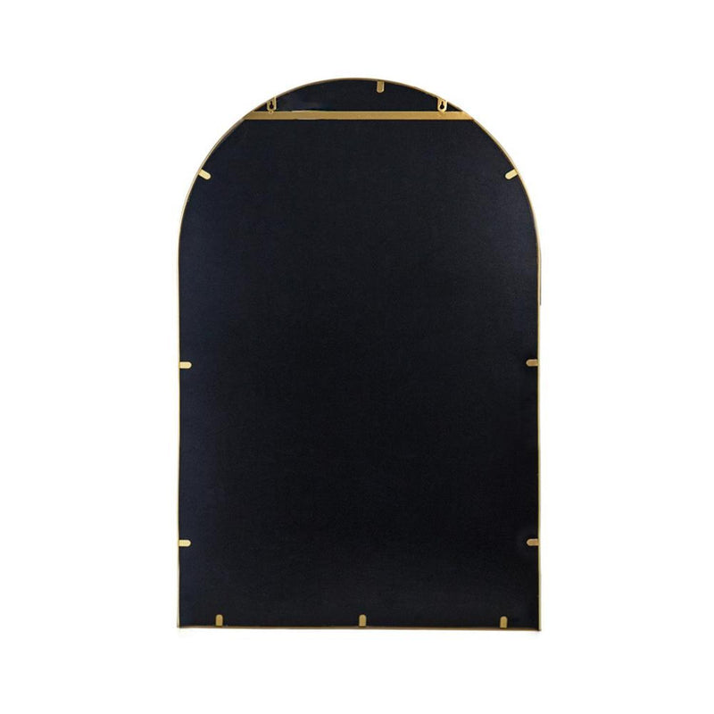 36" Arch Iron Framed Accent Mirror - Gold