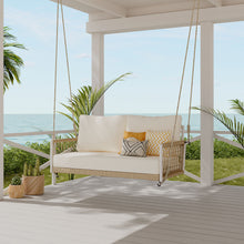 Load image into Gallery viewer, Outdoor Swing Sofa With Soft Cushions For Patio - Beige
