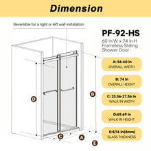 Load image into Gallery viewer, Frameless Double Sliding Shower Door
