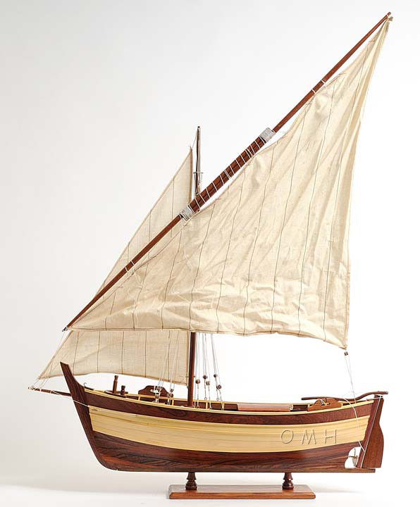 Hand Painted Model Boat (624201) - Light Brown / Beige