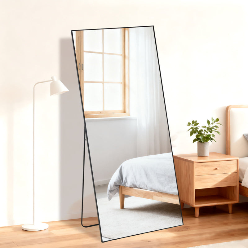 67" Aluminum Framed Mirror - Black