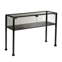 Load image into Gallery viewer, Glass Distressed Console Table With Storage - Clear / Black
