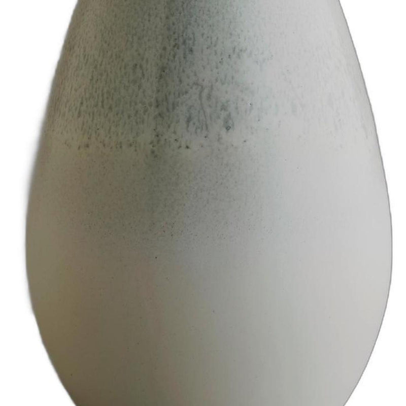 Ceramic Oval Table Vase - Light Gray