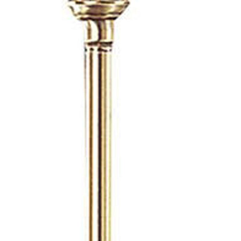 59" Swing Arm Floor Lamp With Beige Empire Shade - Bronze