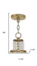 Load image into Gallery viewer, 20" Three Light Metal Dimmable Chandelier With Shades - Gold / Clear / Off White
