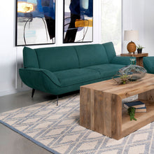 Load image into Gallery viewer, Logan - Flared Arm Sofa Sofa - Teal Blue

