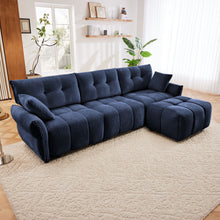 Load image into Gallery viewer, Sofa Set With Ottoman And Pillows, Textured, High Resilience Cushions
