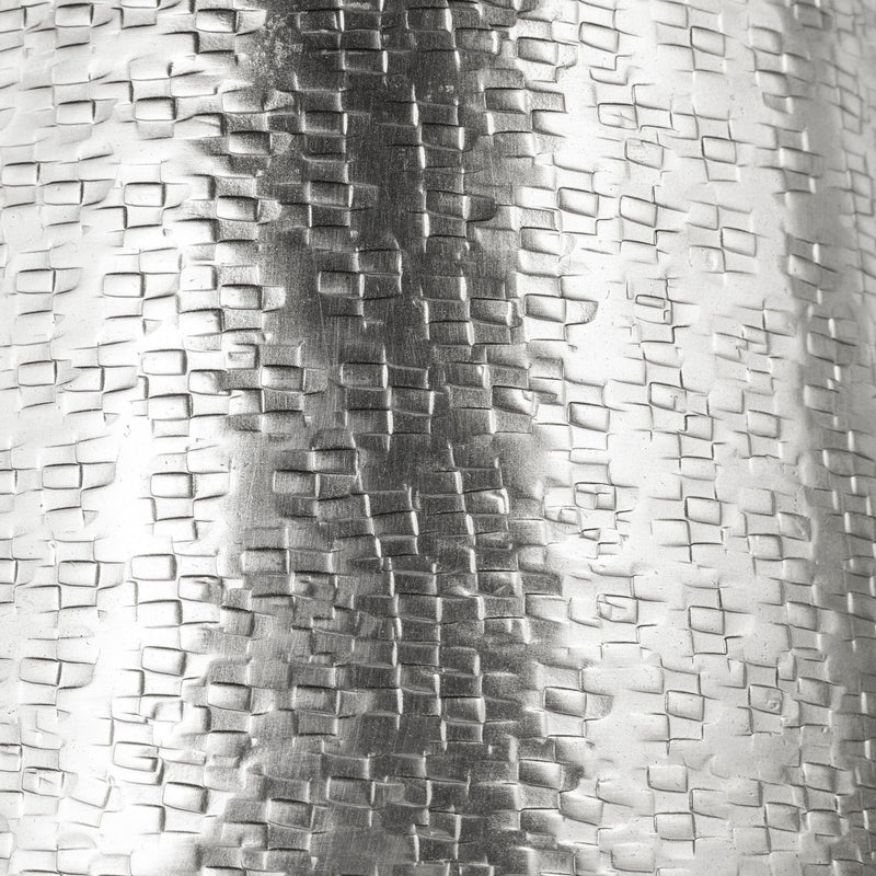 Hammered Cone Table Vase - Silver