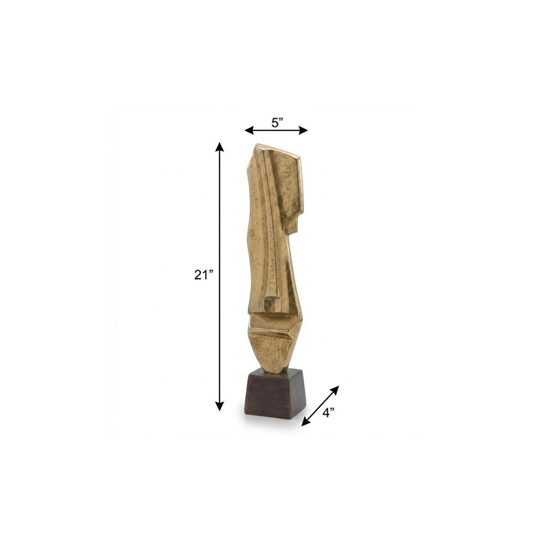 Hand Painted Statue - Gold / Bronze