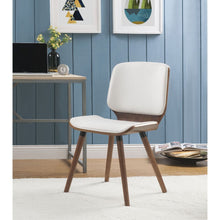 Load image into Gallery viewer, Nemesia - Accent Chair - White PU &amp; Walnut
