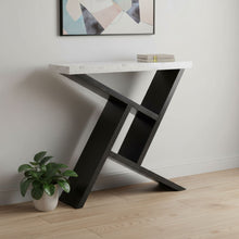 Load image into Gallery viewer, Abstract Console Table With Shelves - Gray And Black
