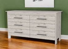 Load image into Gallery viewer, Six Drawer Double Dresser - Light Gray
