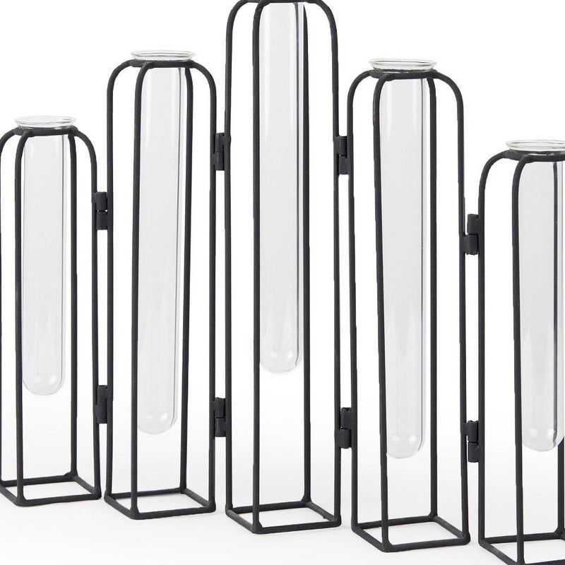 Five Tube Table Vase - Clear / Clear