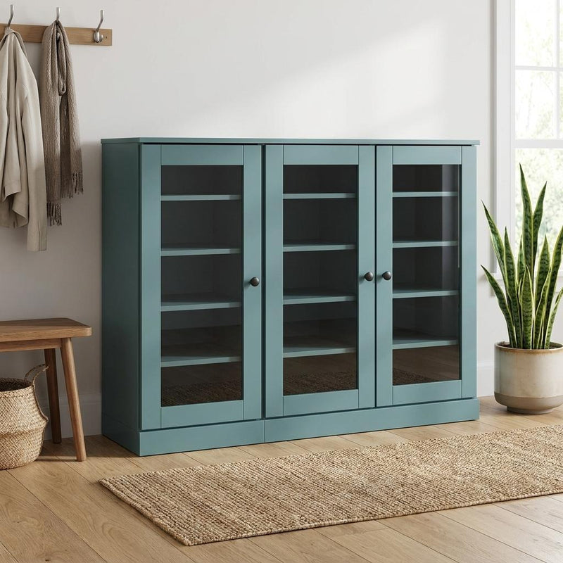 Solid Woodshoe Storage Cabinet (756023) - Aqua