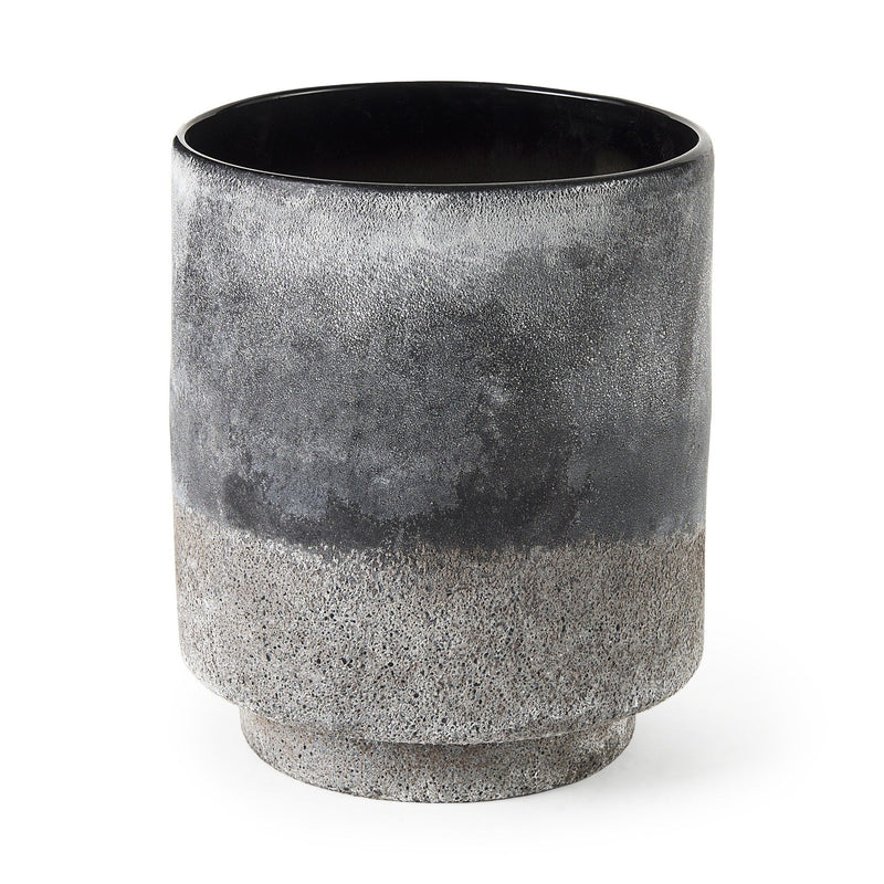 Abstract Cylinder Table Vase (397591) - Brown / Black