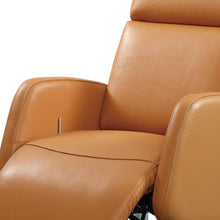 Load image into Gallery viewer, Tufted Genuine Leather Power Swivel Recliner (730556) - Burnt Umber
