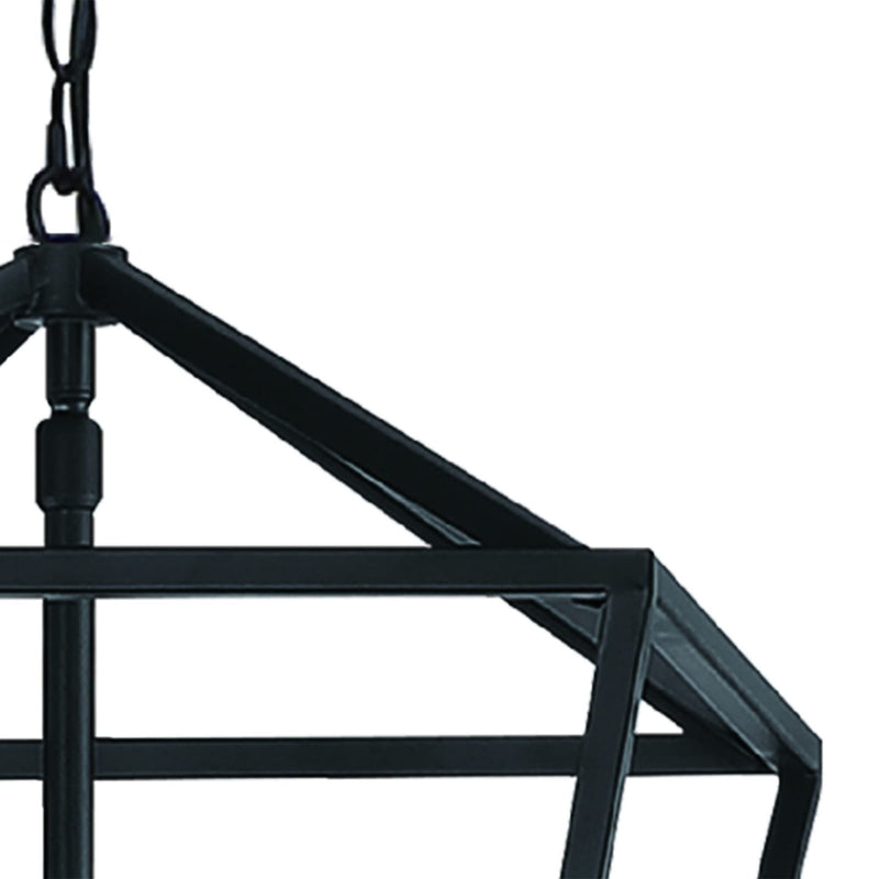Kitchen Island Four Light Metal Dimmable Chandelier With Shades - Black / Gold