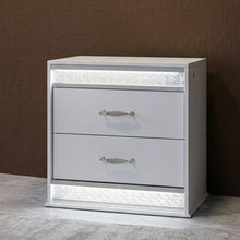 Load image into Gallery viewer, Glam - 2 Drawer Nightstand With LED Lighting - White
