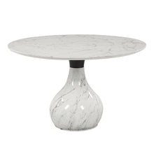 Load image into Gallery viewer, Koen - Round Dining Table, Engineering Marble Top - White &amp; Black
