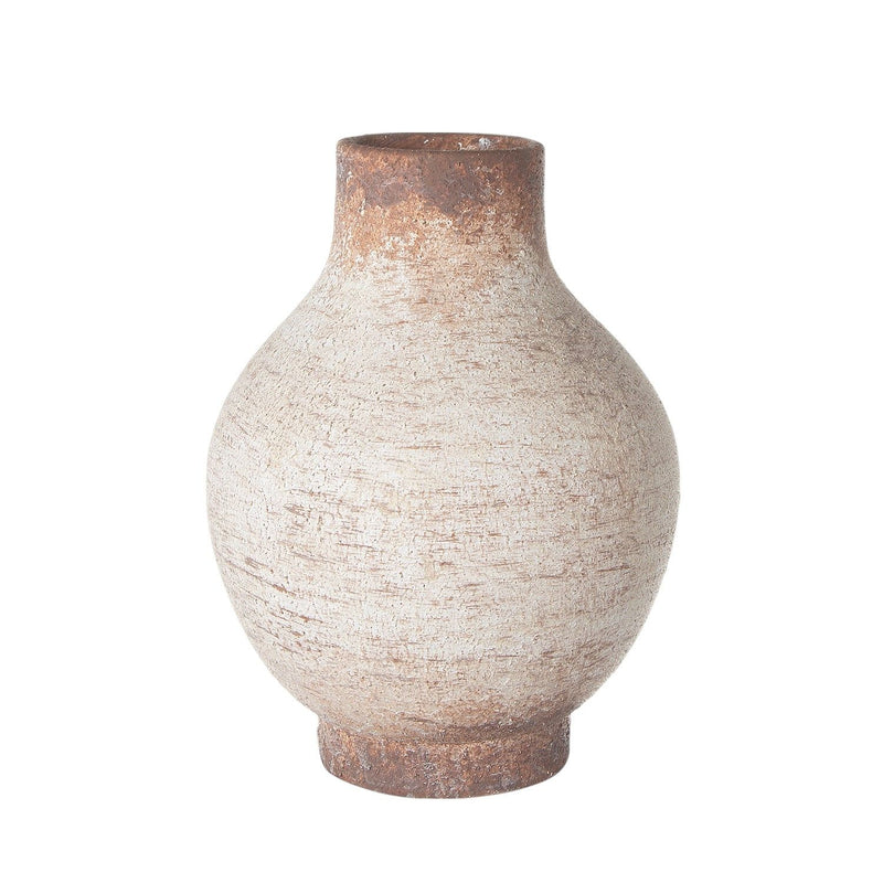 Round Table Vase (568845) - Ivory / Brown