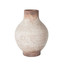 Load image into Gallery viewer, Round Table Vase (568845) - Ivory / Brown
