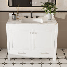 Load image into Gallery viewer, 43&quot; Bathroom Vanity, Multi Functional Cabinet With Doors And Drawer - White
