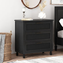 Load image into Gallery viewer, Newell - Cane 3 Drawer Dresser - Dark Gray
