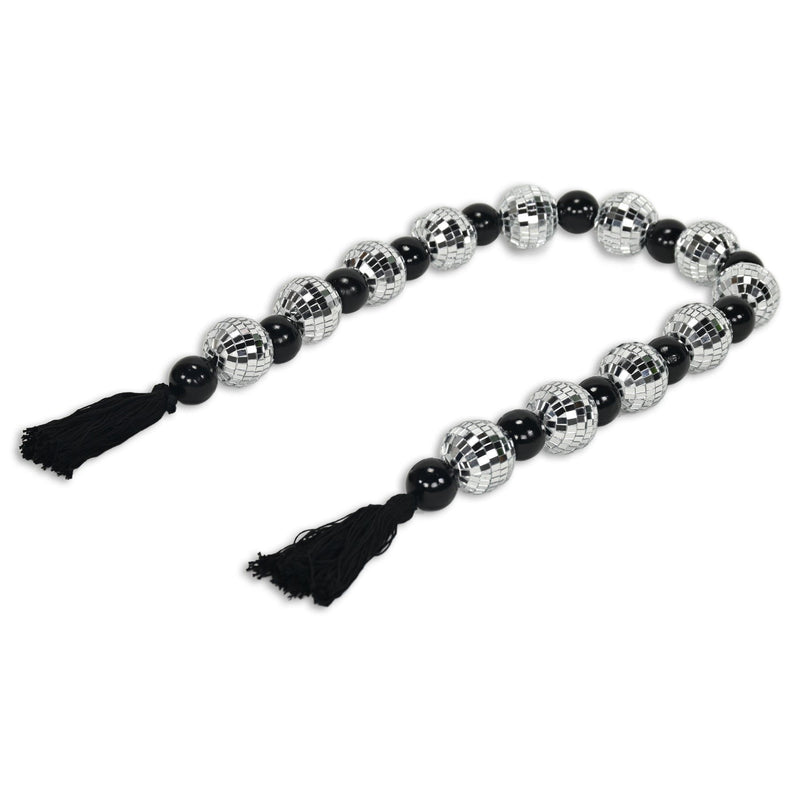 Bling Bling Beads Decorative Tassel - Black / Silver