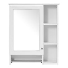 Load image into Gallery viewer, Modern 3 In 1 Bathroom Mirror Cabinet With Adjustable Shelf &amp; Towel Bar
