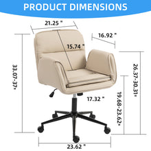 Load image into Gallery viewer, Criss Cross Swivel Desk Chair With Adjustable Armrests &amp; Wheels For Home Office
