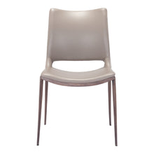Load image into Gallery viewer, Upholstered Faux Leather Dining Side Chairs (Set of 2) - Gray / Espresso
