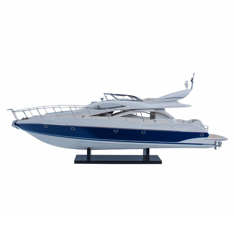 Hand Painted Model Boat (624225) - White / Blue