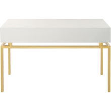 Load image into Gallery viewer, Mirrored Console Table And Drawers - White And Gold
