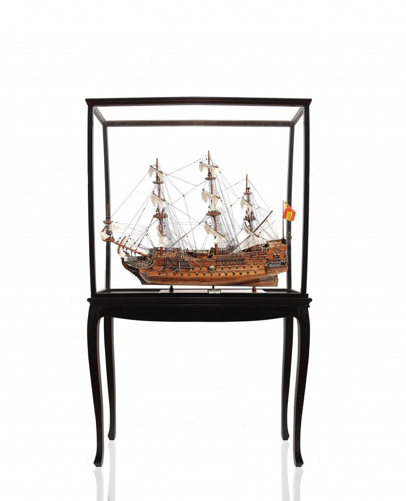Hand Painted San Felipe Large Floor Display Model Boat - Brown