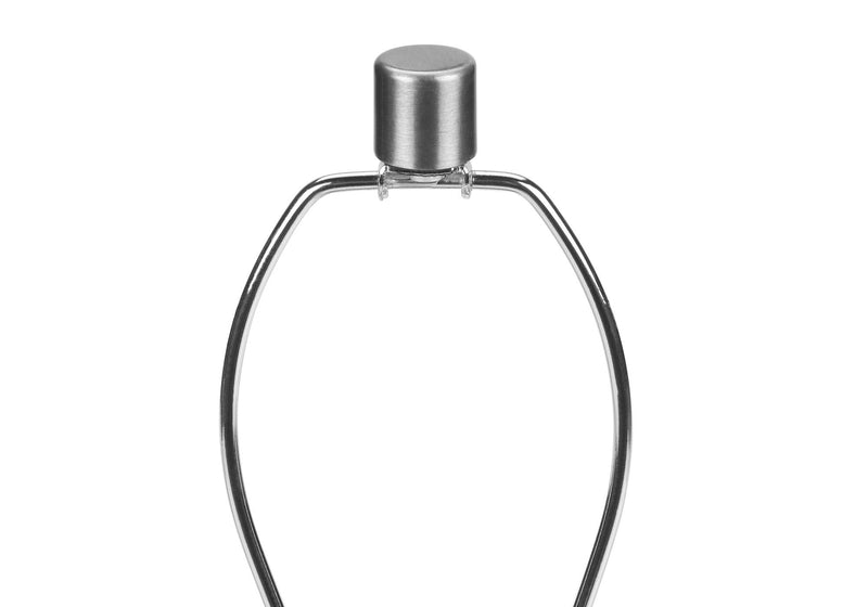 Cylinder Table Lamp With Ivory Drum Shade - Gray And Silver