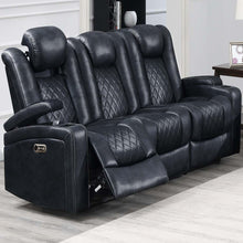 Load image into Gallery viewer, Power Reclining Sofa With Adjustable Headrest - Inky Blue
