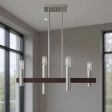 Load image into Gallery viewer, 24'' Four Light Dimmable Chandelier With Shades - Bronze
