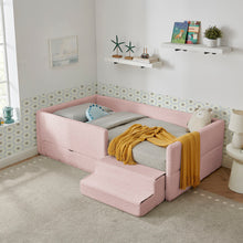 Load image into Gallery viewer, Safe Kids Bed With Guardrails And Storage
