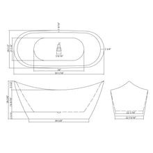 Load image into Gallery viewer, Glossy Freestanding Bathtub, Double Slipper Design, Deep Soaking Comfort
