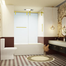 Load image into Gallery viewer, Frameless Single Sliding Shower Doors With Towel Rail &amp; Handle
