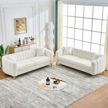 Load image into Gallery viewer, Oversized Sofa, 3 And 3 Seater, Tufted Couch For Living Room - Beige
