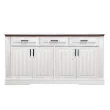 Load image into Gallery viewer, Fluted Sideboard Buffet Cabinet With 4 Doors And 3 Drawers
