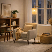 Load image into Gallery viewer, Brizo - Tall Corner Floor Lamp - Gold
