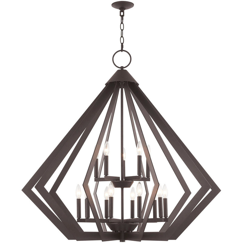 41'' Multi Light Dimmable Chandelier With Shades - Bronze